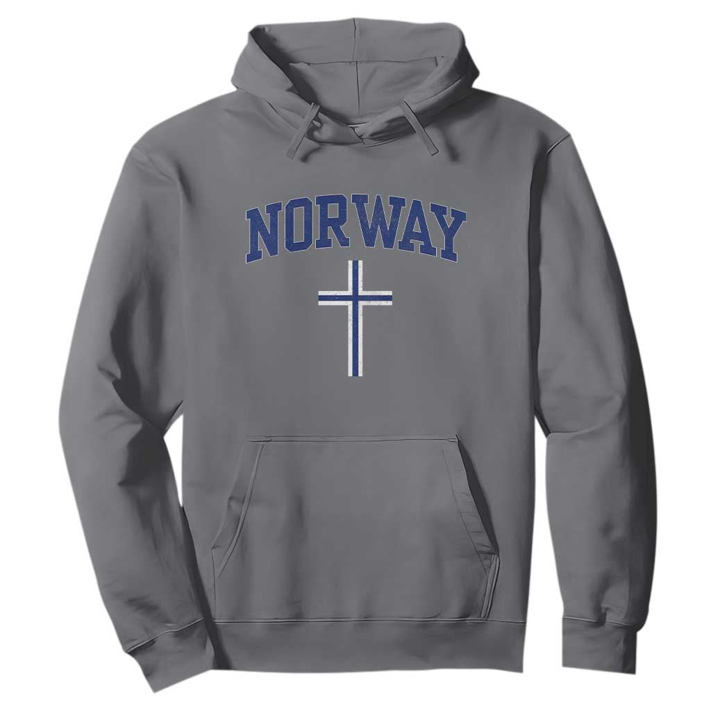 Norway Vintage Soccer Design The Nordic Cross Flag Hoodie