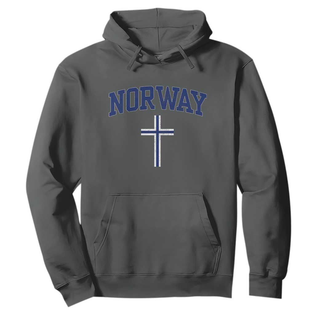 Norway Vintage Soccer Design The Nordic Cross Flag Hoodie