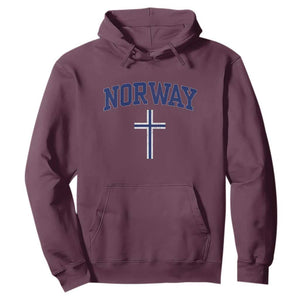 Norway Vintage Soccer Design The Nordic Cross Flag Hoodie