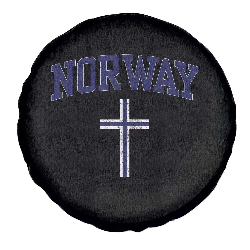 Norway Vintage Soccer Design The Nordic Cross Flag Spare Tire Cover TS11 Print Your Wear