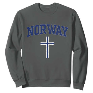 Norway Vintage Soccer Design The Nordic Cross Flag Sweatshirt