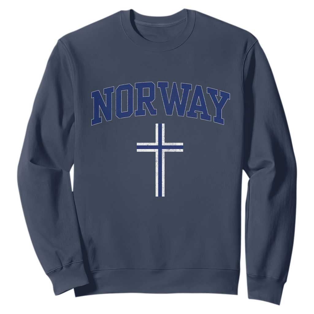 Norway Vintage Soccer Design The Nordic Cross Flag Sweatshirt