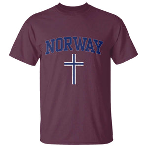 Norway Vintage Soccer Design The Nordic Cross Flag T Shirt