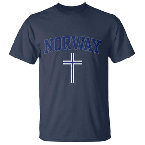 Norway Vintage Soccer Design The Nordic Cross Flag T Shirt