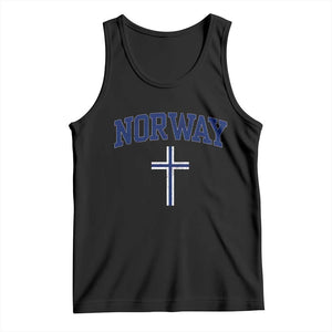 Norway Vintage Soccer Design The Nordic Cross Flag Tank Top