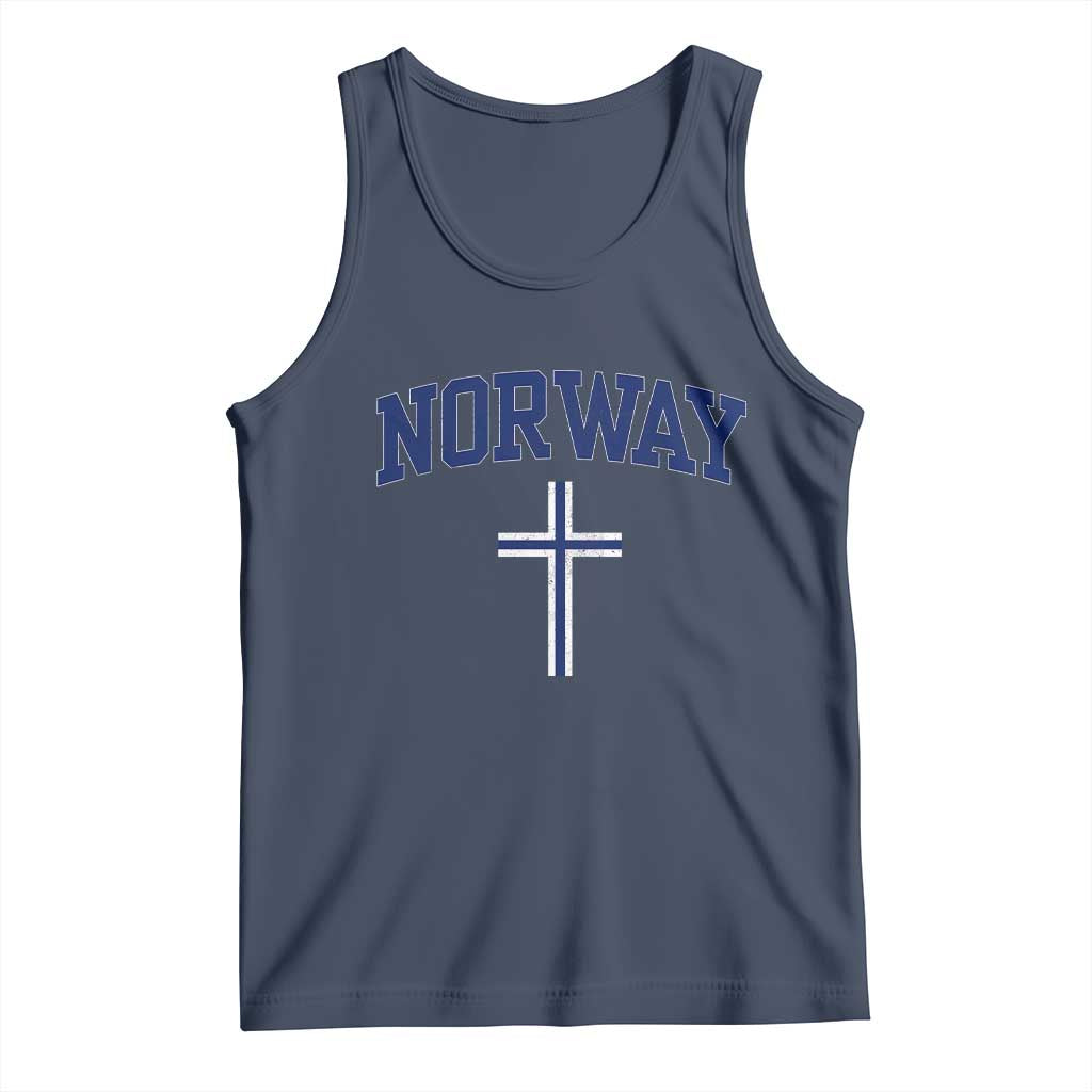 Norway Vintage Soccer Design The Nordic Cross Flag Tank Top