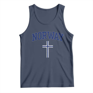 Norway Vintage Soccer Design The Nordic Cross Flag Tank Top