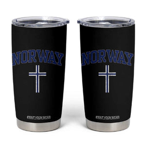 Norway Vintage Soccer Design The Nordic Cross Flag Tumbler Cup TS11 Black Print Your Wear