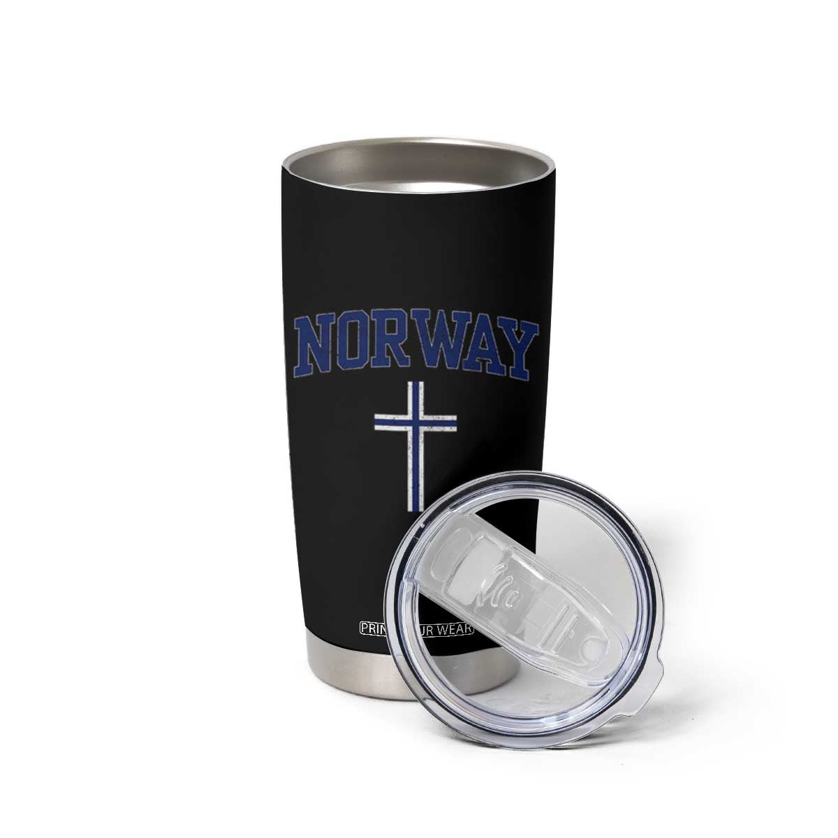 Norway Vintage Soccer Design The Nordic Cross Flag Tumbler Cup TS11 Print Your Wear