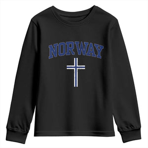 Norway Vintage Soccer Design The Nordic Cross Flag Youth Sweatshirt
