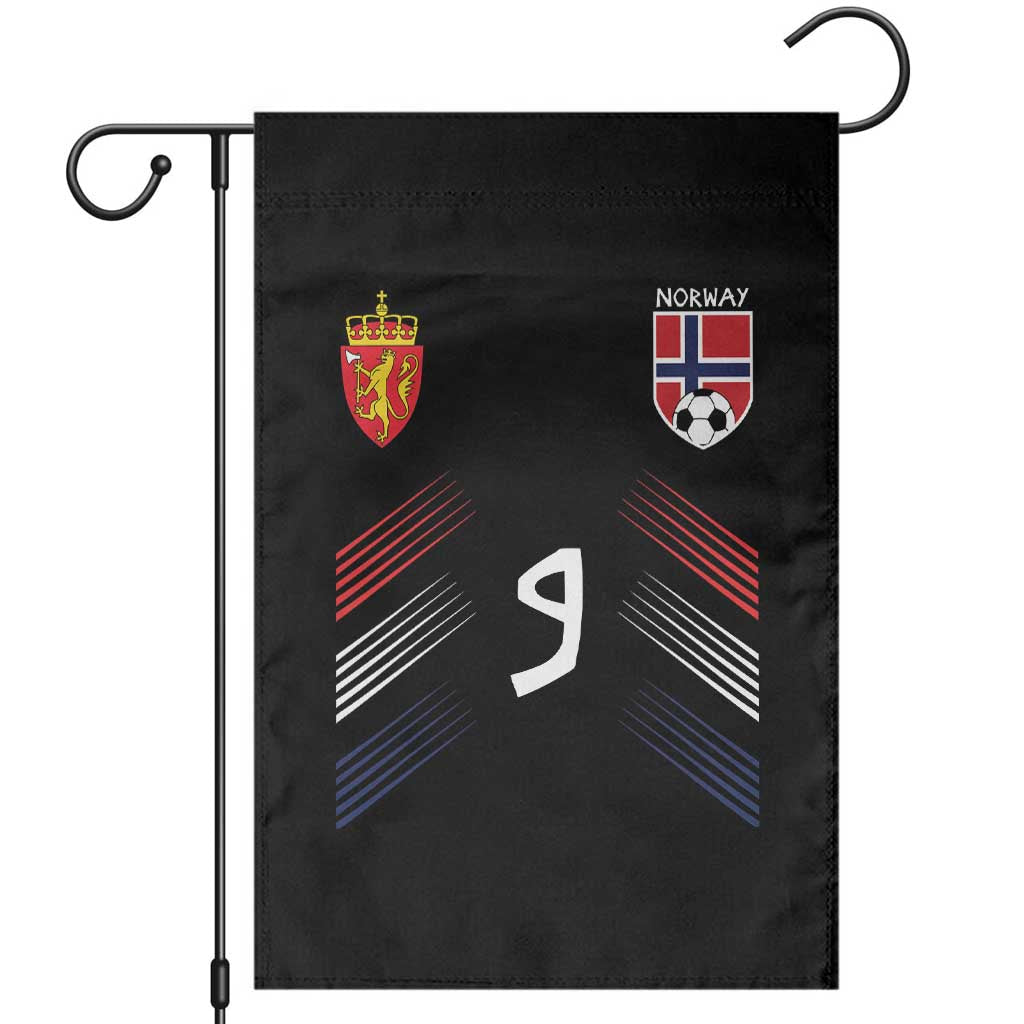 Norway Football Crest Jersey Style Garden Flag Number 9 Viking Athletic for Soccer Fan TS11 Black Print Your Wear