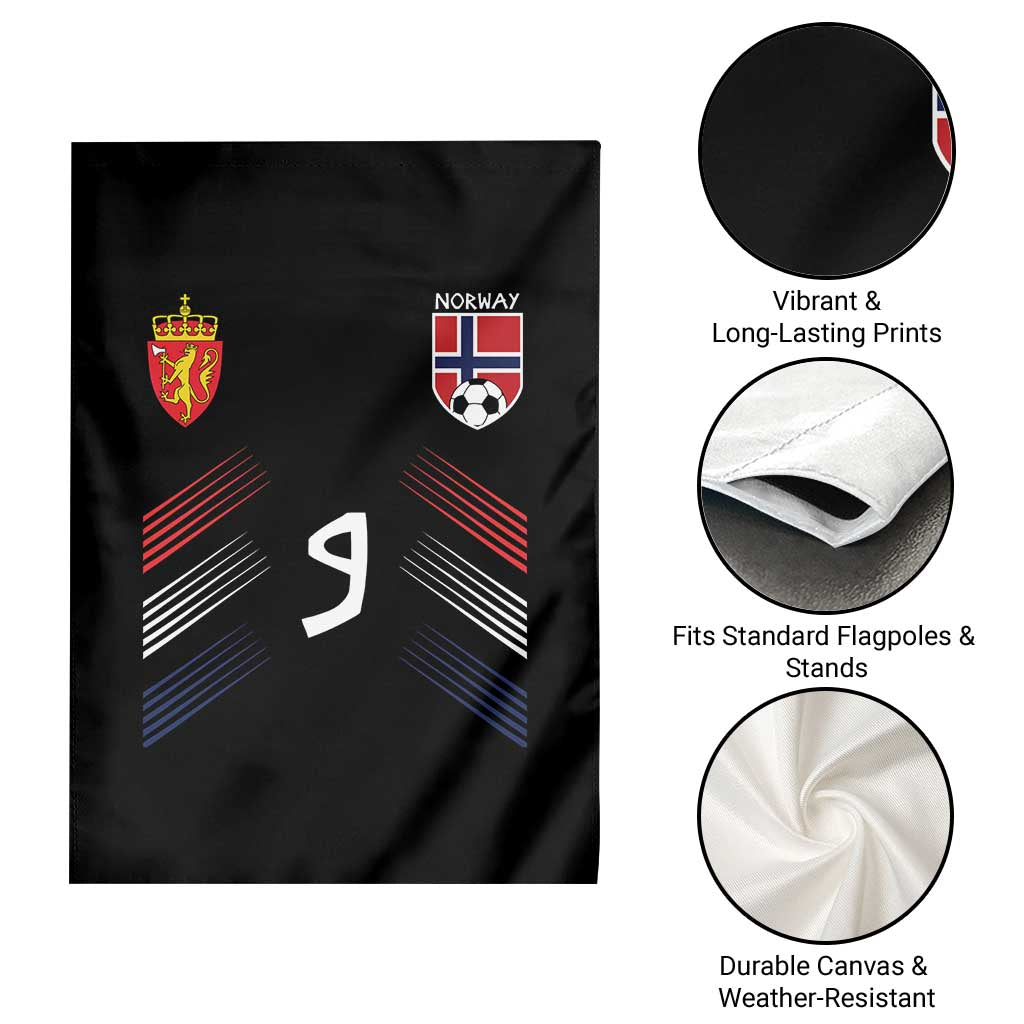 Norway Football Crest Jersey Style Garden Flag Number 9 Viking Athletic for Soccer Fan