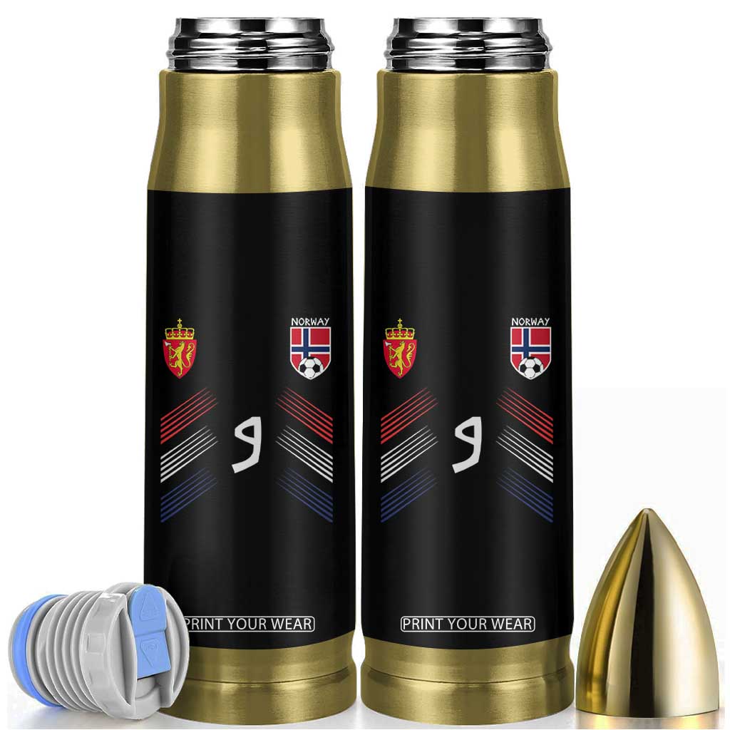 Norway Football Crest Jersey Style Bullet Tumbler Number 9 Viking Athletic for Soccer Fan