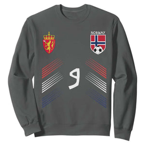 Norway Football Crest Jersey Style Sweatshirt Number 9 Viking Athletic for Soccer Fan
