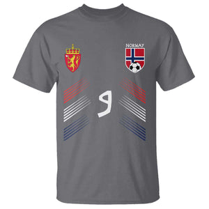 Norway Football Crest Jersey Style T Shirt Number 9 Viking Athletic for Soccer Fan