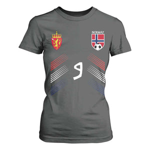 Norway Football Crest Jersey Style T Shirt For Women Number 9 Viking Athletic for Soccer Fan