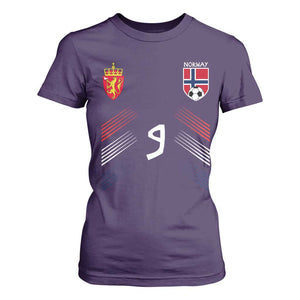 Norway Football Crest Jersey Style T Shirt For Women Number 9 Viking Athletic for Soccer Fan