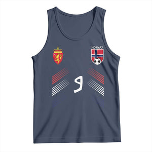 Norway Football Crest Jersey Style Tank Top Number 9 Viking Athletic for Soccer Fan