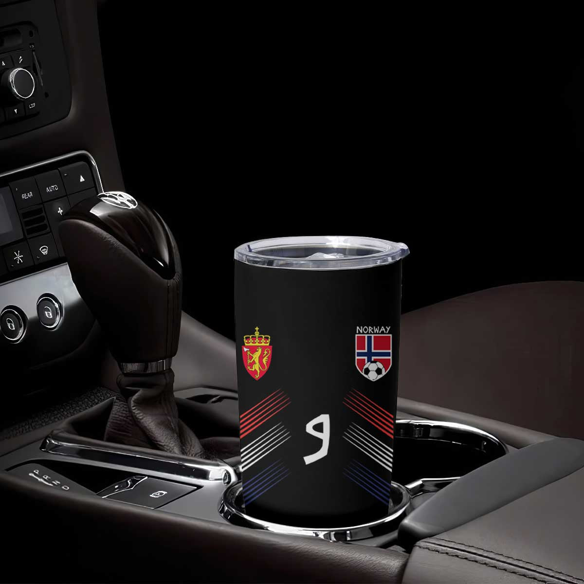 Norway Football Crest Jersey Style Tumbler Cup Number 9 Viking Athletic for Soccer Fan