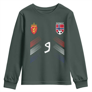 Norway Football Crest Jersey Style Youth Sweatshirt Number 9 Viking Athletic for Soccer Fan