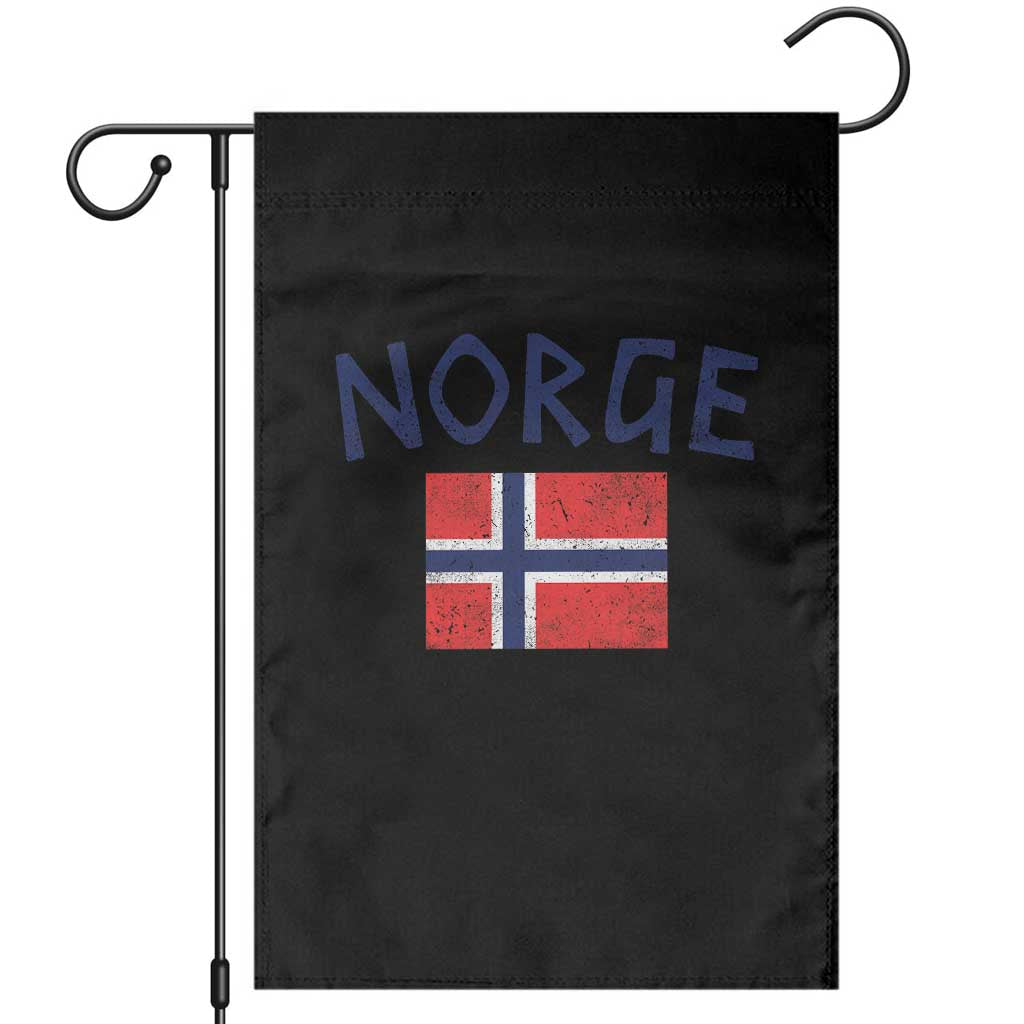 Norway Norge Soccer Design Vintage Norwegian Flag Garden Flag TS11 Black Print Your Wear