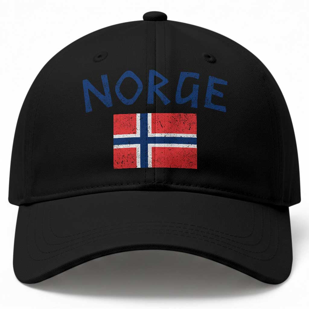 Norway Norge Soccer Design Vintage Norwegian Flag Baseball Cap TS11 Print Your Wear