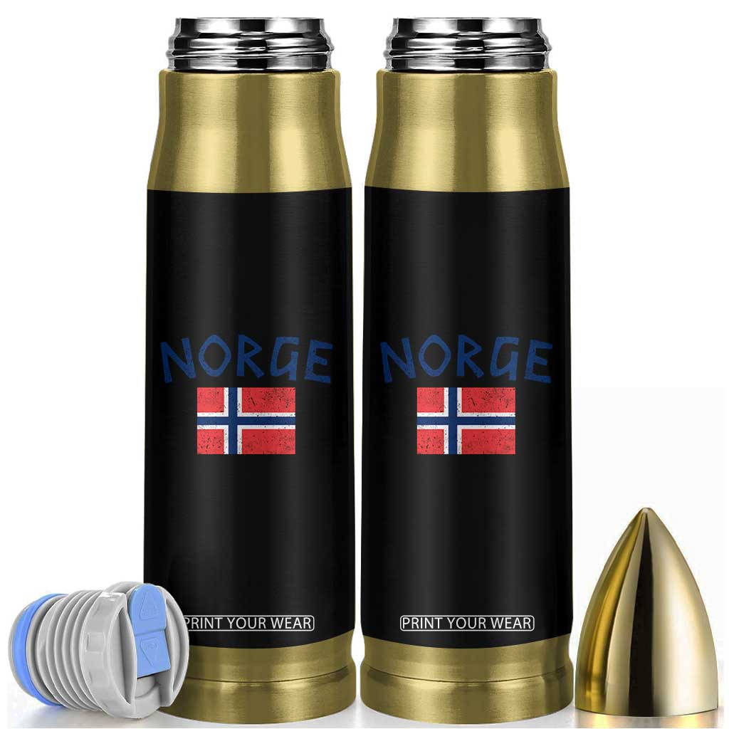 Norway Norge Soccer Design Vintage Norwegian Flag Bullet Tumbler TS11 Black Print Your Wear