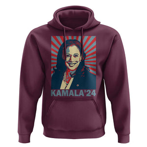 Kamala'24 Hoodie Retro Harris For President TS11 Maroon Print Your Wear