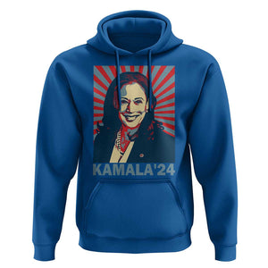Kamala'24 Hoodie Retro Harris For President TS11 Royal Blue Print Your Wear