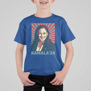 Kamala'24 T Shirt For Kid Retro Harris For President TS11 Royal Blue Print Your Wear
