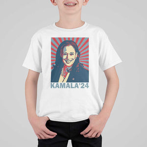 Kamala'24 T Shirt For Kid Retro Harris For President TS11 White Print Your Wear