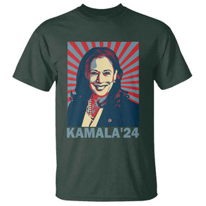 Kamala'24 T Shirt Retro Harris For President TS11 Dark Forest Green Print Your Wear