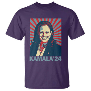 Kamala'24 T Shirt Retro Harris For President TS11 Purple Print Your Wear