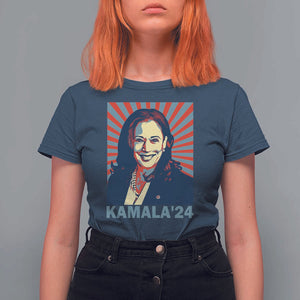 Kamala'24 T Shirt For Women Retro Harris For President TS11 Navy Print Your Wear