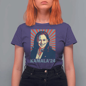 Kamala'24 T Shirt For Women Retro Harris For President TS11 Purple Print Your Wear