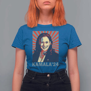 Kamala'24 T Shirt For Women Retro Harris For President TS11 Royal Blue Print Your Wear