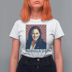 Kamala'24 T Shirt For Women Retro Harris For President TS11 White Print Your Wear