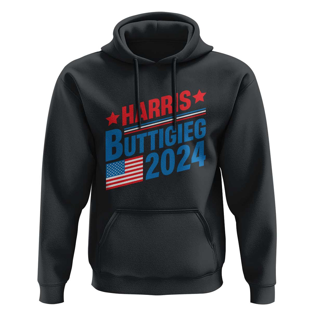 Harris Buttigieg 2024 Hoodie Presidential Election American Flag TS11 Black Print Your Wear