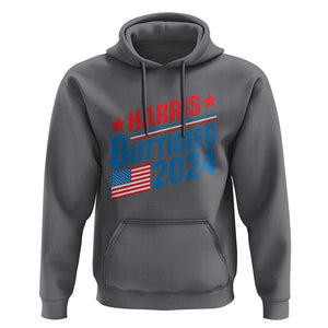 Harris Buttigieg 2024 Hoodie Presidential Election American Flag TS11 Charcoal Print Your Wear