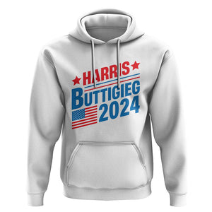 Harris Buttigieg 2024 Hoodie Presidential Election American Flag TS11 White Print Your Wear