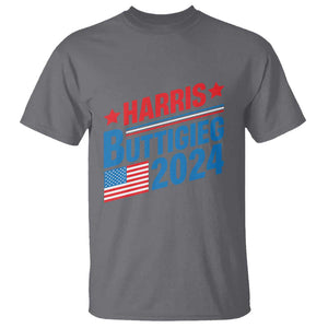 Harris Buttigieg 2024 T Shirt Presidential Election American Flag TS11 Charcoal Print Your Wear