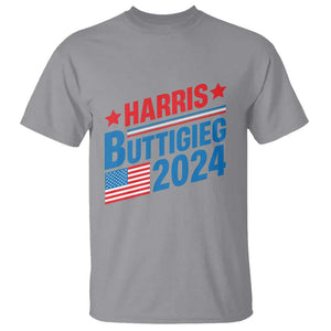 Harris Buttigieg 2024 T Shirt Presidential Election American Flag TS11 Sport Gray Print Your Wear