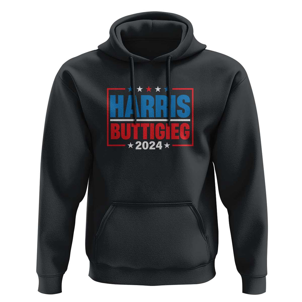 Harris Buttigieg 2024 Hoodie Presidential Election American Flag Star TS11 Black Print Your Wear