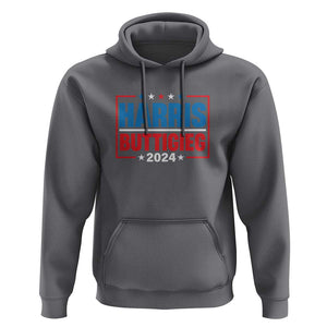 Harris Buttigieg 2024 Hoodie Presidential Election American Flag Star TS11 Charcoal Print Your Wear