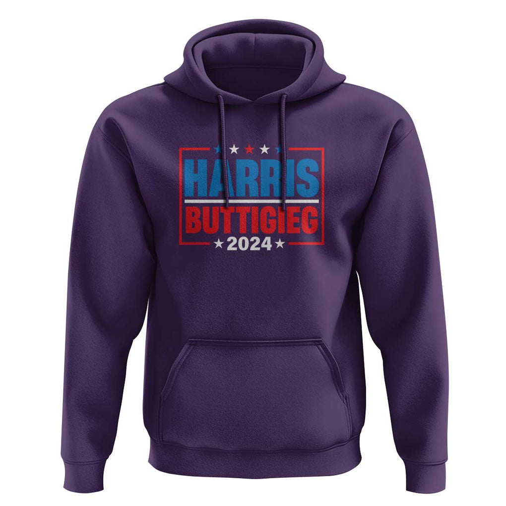 Harris Buttigieg 2024 Hoodie Presidential Election American Flag Star TS11 Purple Print Your Wear