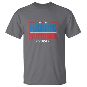 Harris Buttigieg 2024 T Shirt Presidential Election American Flag Star TS11 Charcoal Print Your Wear
