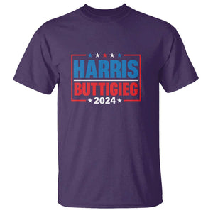 Harris Buttigieg 2024 T Shirt Presidential Election American Flag Star TS11 Purple Print Your Wear