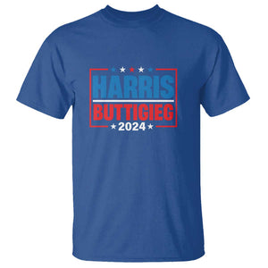 Harris Buttigieg 2024 T Shirt Presidential Election American Flag Star TS11 Royal Blue Print Your Wear