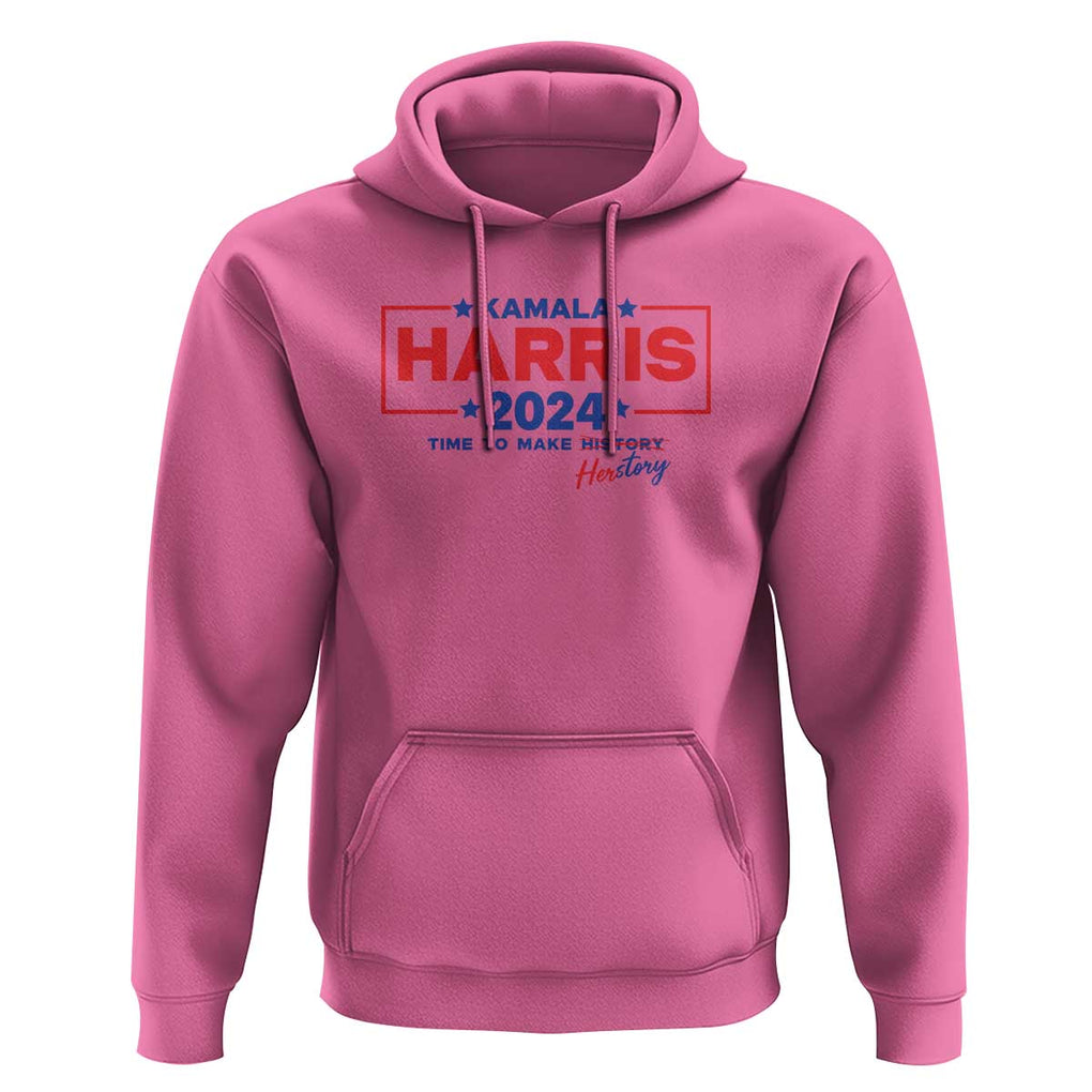 Harris 2024 Time To Make Herstory Hoodie American Flag Election Star TS11 Azalea Print Your Wear