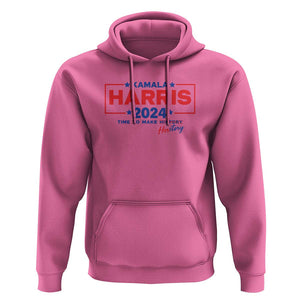 Harris 2024 Time To Make Herstory Hoodie American Flag Election Star TS11 Azalea Print Your Wear